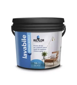 Ricolor Pitture Murali|Pittura murale lavabile bianca, 14 lt -