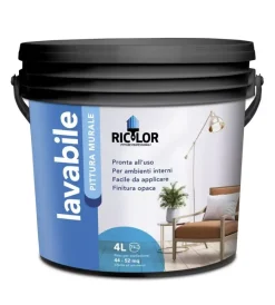Sale Pittura murale per interni lavabile bianca, 4 lt - Pitture Murali