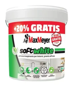 Pitture Murali-Max Meyer Pittura murale traspirante "soft white " bianco 12 lt