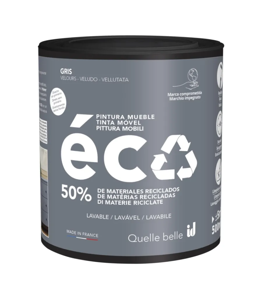 Outlet Pittura per restauro legno mobili "eco mobili" grigio tempesta 500 ml Restauro Legno E Mobili