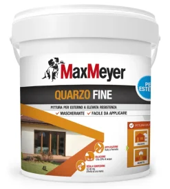 MaxMeyer Pitture Murali|Pittura quarzo fine bianco lt 4