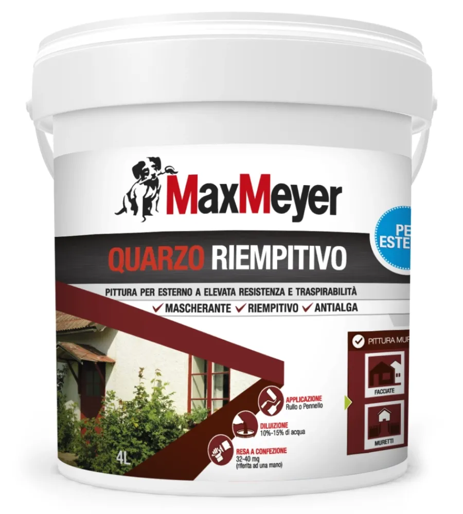 Pitture Murali-MaxMeyer Pittura quarzo riempitivo antialga bianco lt 4