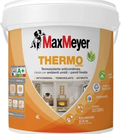 Max Meyer Pitture Murali|Pittura termoisolante "thermo active a+" bianco 4 litri