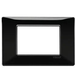 Best Placca 3 moduli vimar "plana" nero - cod.14653.05 Serie Civili