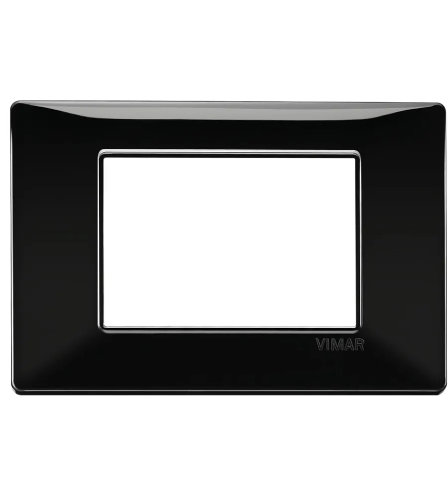 Best Placca 3 moduli vimar "plana" nero - cod.14653.05 Serie Civili