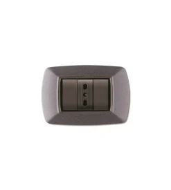 Serie Civili- Placca life 3 posti vulcano grigio chiaro.