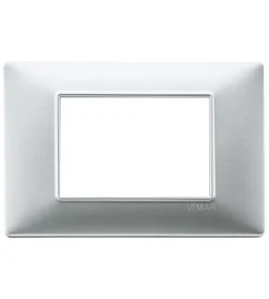 Serie Civili- Placca 3m argento opaco plana - vimar.