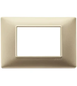Serie Civili|Placca 3m champagne opaco plana - vimar.