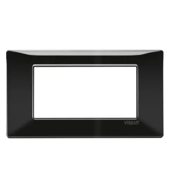 Serie Civili- Placca 4m nero plana - vimar.