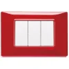Serie Civili|Placca 3m reflex rubino plana - vimar.