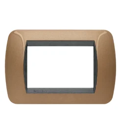 Placca 3p bronzo - bticino. Serie Civili