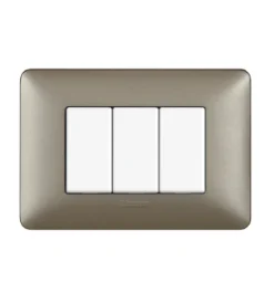 Placca 3p titanium matix am4803mta - bticino Serie Civili