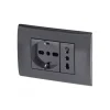 Serie Civili|Placca premontata poly pool antracite con frutto 10/16a