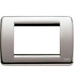 New Placca rondò 3m nichel spazzolato - vimar Serie Civili