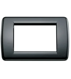 Best Placca rondo 3m tecn. nero idea - vimar. Serie Civili