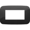 Serie Civili|Placca round 4m nero arké - vimar