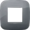 Serie Civili- Placca round 2m reflex grigio fumè - vimar