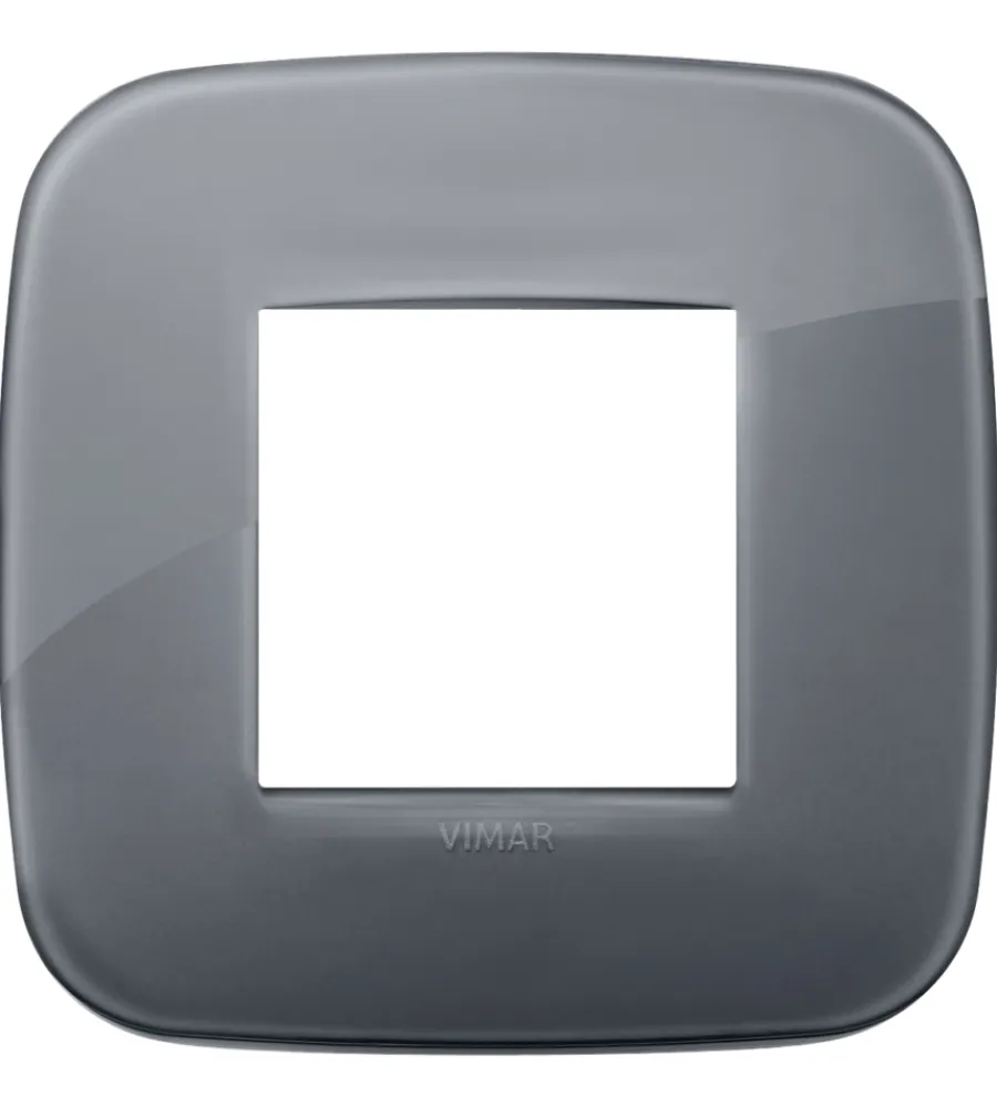 Serie Civili- Placca round 2m reflex grigio fumè - vimar
