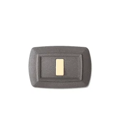 Outlet Placca  serie tondo' 1 posto grigio chiaro vulcano. Serie Civili