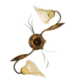 Onli Illuminazione Per Interno|Plafoniera 2 luci "alga" bronzo e14