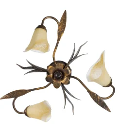 Illuminazione Per Interno-Onli Plafoniera 3 luci "alga" bronzo e14