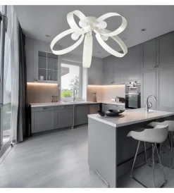 New Plafoniera 5 luci "fiocco" bianco e14 Illuminazione Per Interno