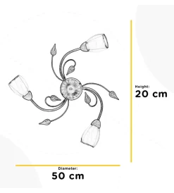 Illuminazione Per Interno-Onli Plafoniera 3 luci 