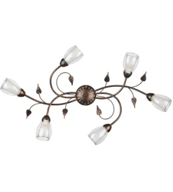 Best Plafoniera 6 luci "liliana" bronzo e14 Illuminazione Per Interno