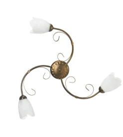 Onli Illuminazione Per Interno|Plafoniera 3 luci "odino" bronzo e14