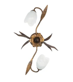 New Plafoniera 2 luci "sonia" bronzo e14 Illuminazione Per Interno