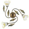 Illuminazione Per Interno-Onli Plafoniera 3 luci "quercia" in ferro e vetro, e14