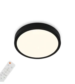 Illuminazione Per Interno|Plafoniera a led runa - led cct nero - d. 38 cm