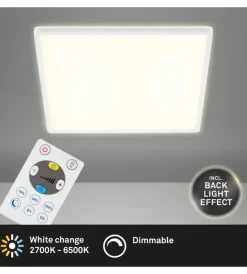 Illuminazione Per Interno|Plafoniera a led slim- led cct bianco - 42x42 cm
