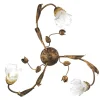 Plafoniera "arianna" tre luci color bronzo, e14 Illuminazione Per Interno