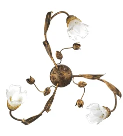 Plafoniera "arianna" tre luci color bronzo, e14 Illuminazione Per Interno