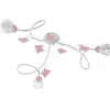Onli Illuminazione Per Interno|Plafoniera "butterfly" 3 luci bianca e rosa, e14