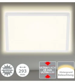 Illuminazione Per Interno|Plafoniera con retroilluminazione led 29,3x29,3 cm, 2400 lm