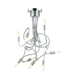 Onli Illuminazione Per Interno|Plafoniera flessibile "melodia" cromato 9 luci, e14