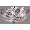 Illuminazione Per Interno- Plafoniera "flower" con fiori trasparenti e multicolor, ø 51 cm