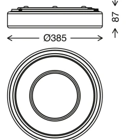 Illuminazione Per Interno- Plafoniera led ø 38,5 cm 1920 lm, 18 w