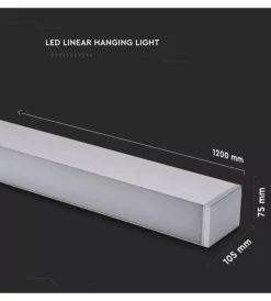 Illuminazione Per Interno- Plafoniera led a sospensione con chip samsung 4000k 50w, 6000lm