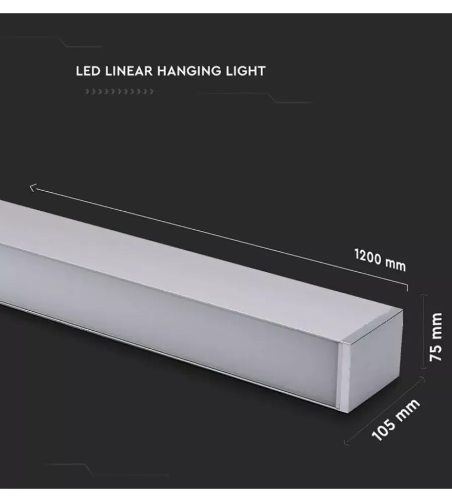 Illuminazione Per Interno- Plafoniera led a sospensione con chip samsung 4000k 50w, 6000lm