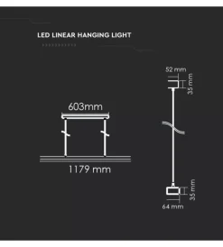 Illuminazione Per Interno|Plafoniera led a sospensione con chip samsung 4000k, 60w