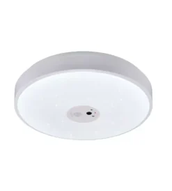 Hot Plafoniera led "aspetta" bianca con videocamera 6000k ø40 cm Illuminazione Per Interno