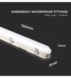Illuminazione Per Interno- Plafoniera led con chip samsung impermeabile 6500k 36w, 120 cm