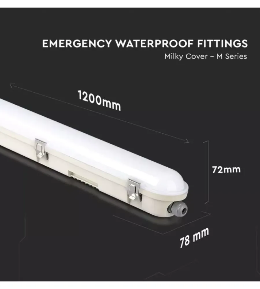 Illuminazione Per Interno- Plafoniera led con chip samsung impermeabile 6500k 36w, 120 cm