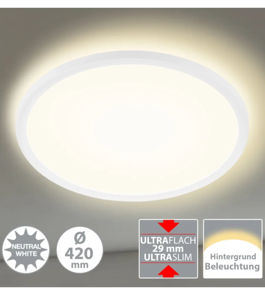 Illuminazione Per Interno- Plafoniera led con retroilluminazione ø 42cm, 3000 lm