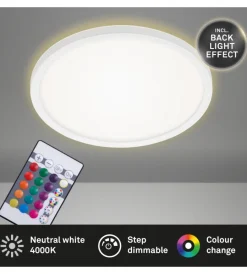 Illuminazione Per Interno|Plafoniera led con retroilluminazione con telecomando ø 29,3 cm, 1850 lm