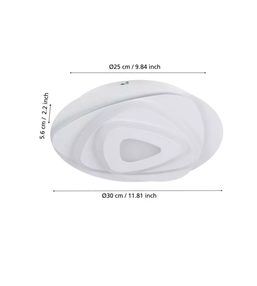 Clearance Plafoniera led da esterno eglo "palagiano" bianco 4000k Illuminazione Per Interno