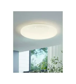 Illuminazione Per Interno-Eglo Plafoniera led da interno "pogliola-s" bianco effetto stellato 4000k 31 cm